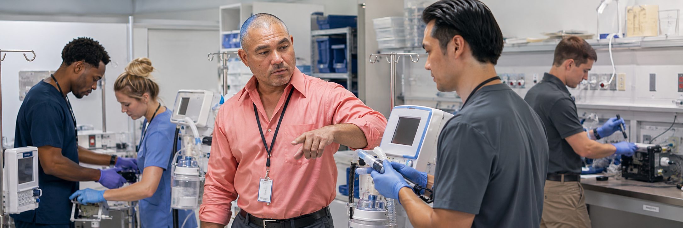 Cath lab imaging equipment service and C-arm maintenance | BiomedRx Medical imaging equipment service on a cath lab C-arm and patient monitoring system